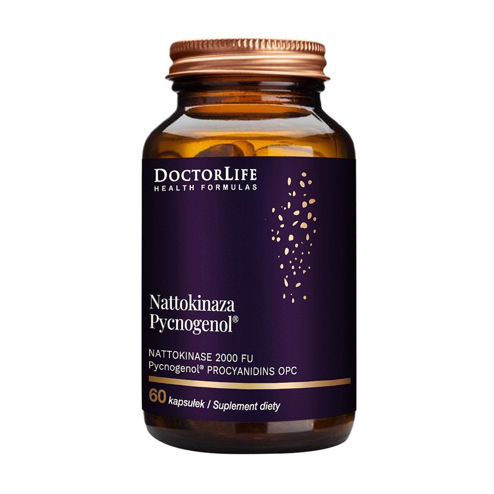 Doctor Life, NATTOKINASE 2000 FU Pycnogenol® PROCYANIDINS OPC, Suplement diety, 60 kaps.