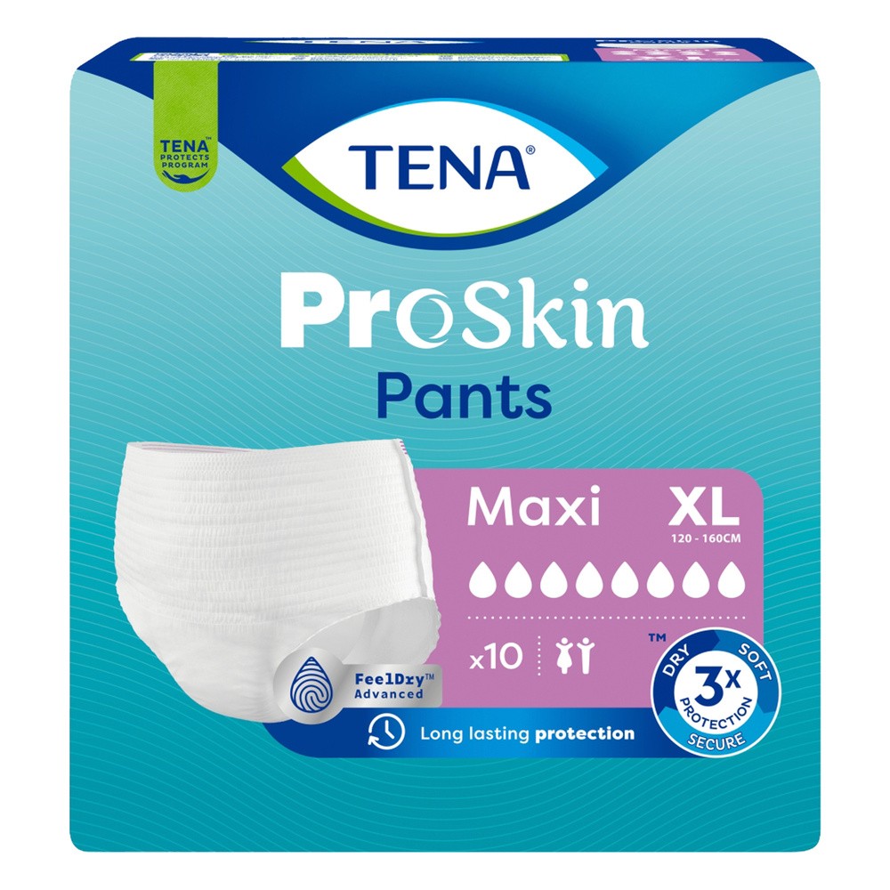 Tena Pants ProSkin, majtki chłonne, rozmiar XL, 120-160 cm, Maxi, 10 sztuk
