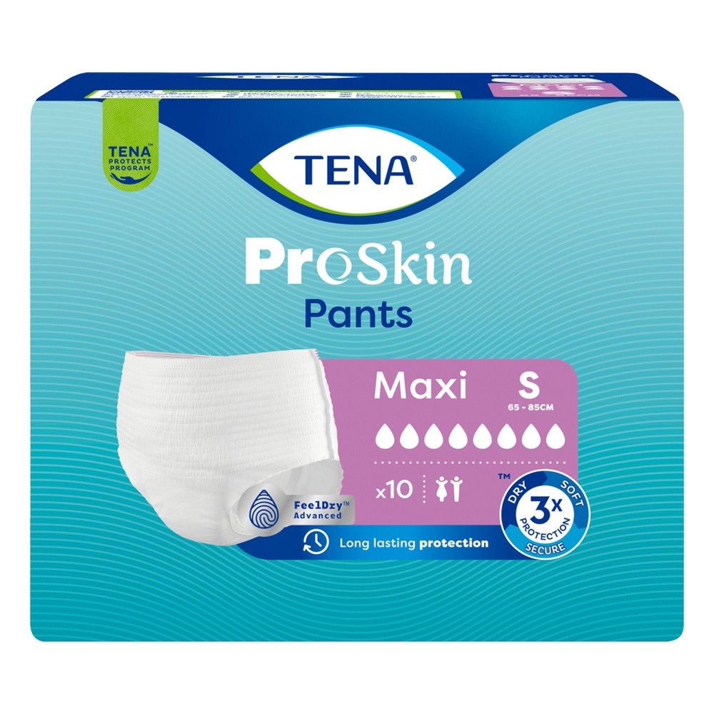 Tena Pants ProSkin, majtki chłonne, rozmiar S, 65-85 cm, Maxi, 10 sztuk