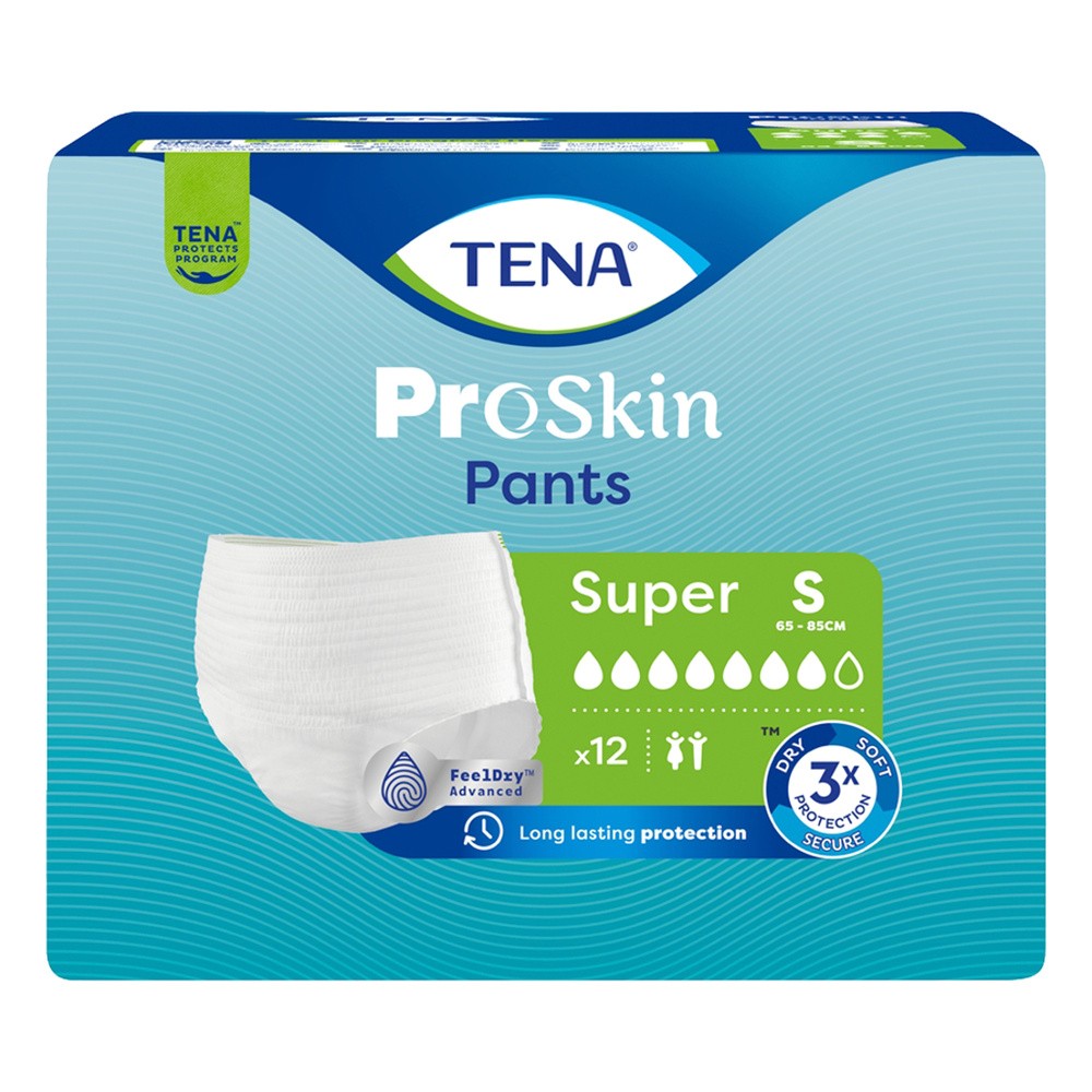 Tena Pants ProSkin, majtki chłonne, rozmiar S, 65-85 cm, Super, 12 sztuk