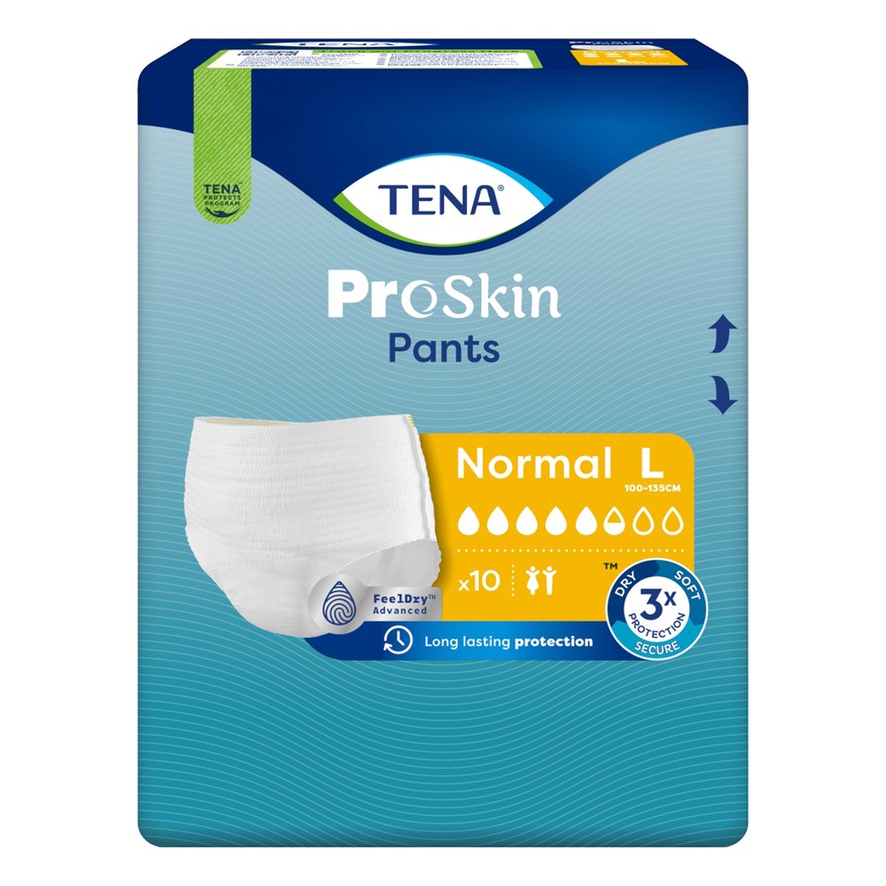 Tena Pants ProSkin, majtki chłonne, rozmiar L, 100-135 cm, Normal, 10 sztuk