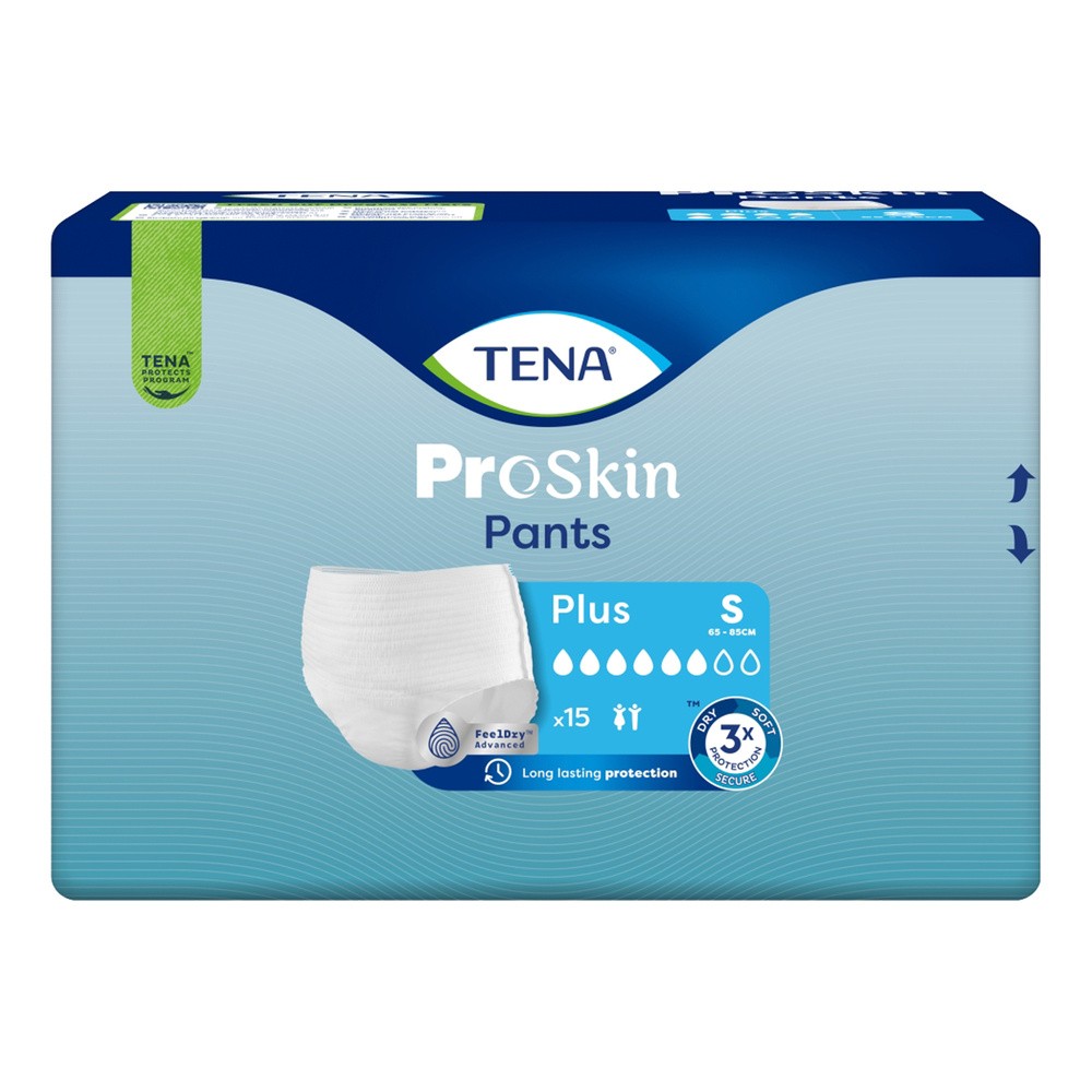 Tena Pants ProSkin, majtki chłonne, rozmiar S, 65-85 cm, Plus, 15 sztuk