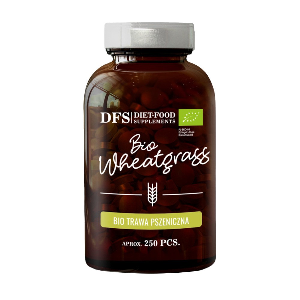 Diet-Food 154Diet-Food Trawa Pszeniczna w Tabletkach 250 sztuk EKO MIPTRAWAPRZEI
