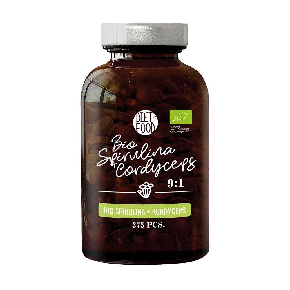 Diet-Food BIO SPIRULINA Z CORDYCEPS - Tabletki 375 szt. 5906395147762