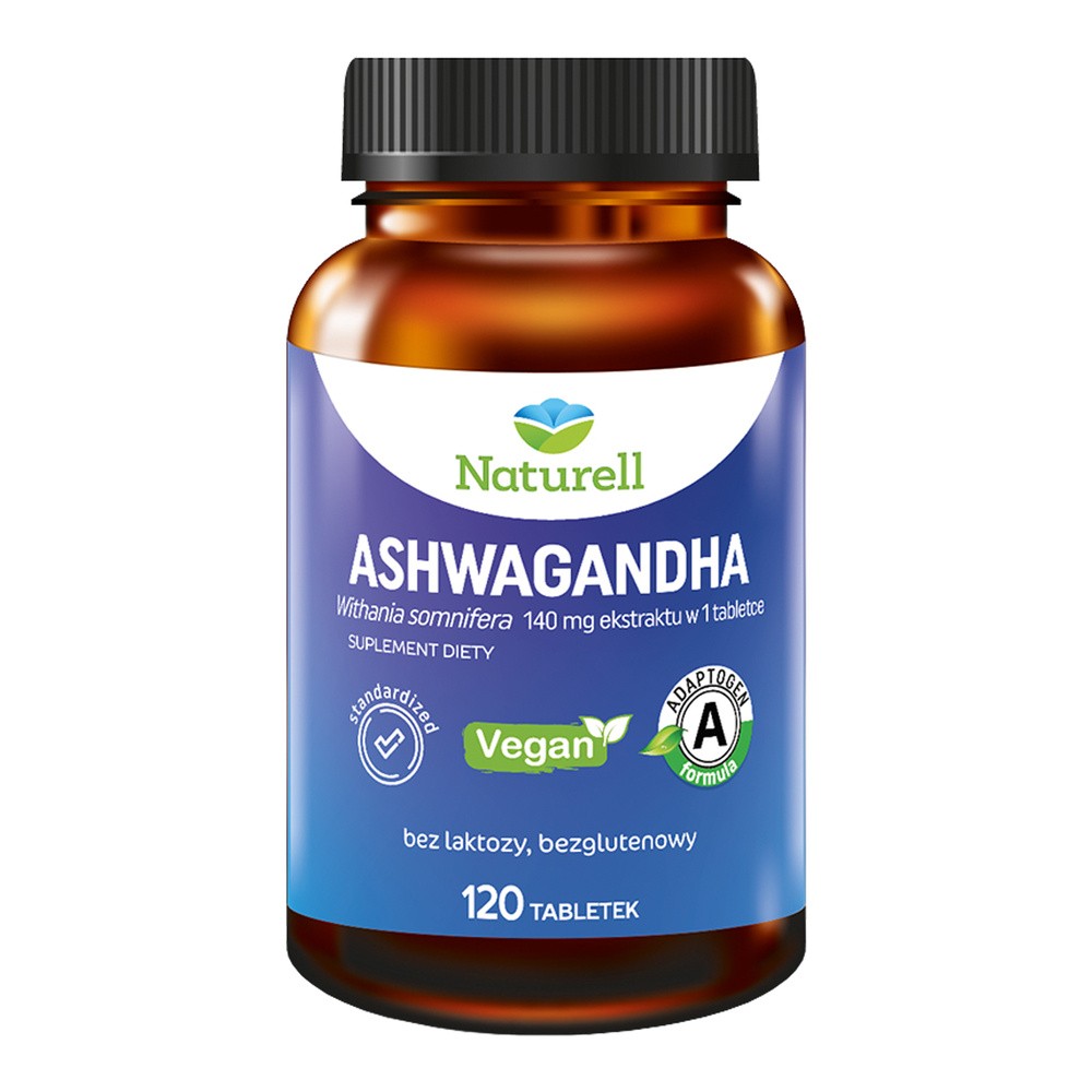 Naturell Ashwagandha tabletki - 120 tabl.