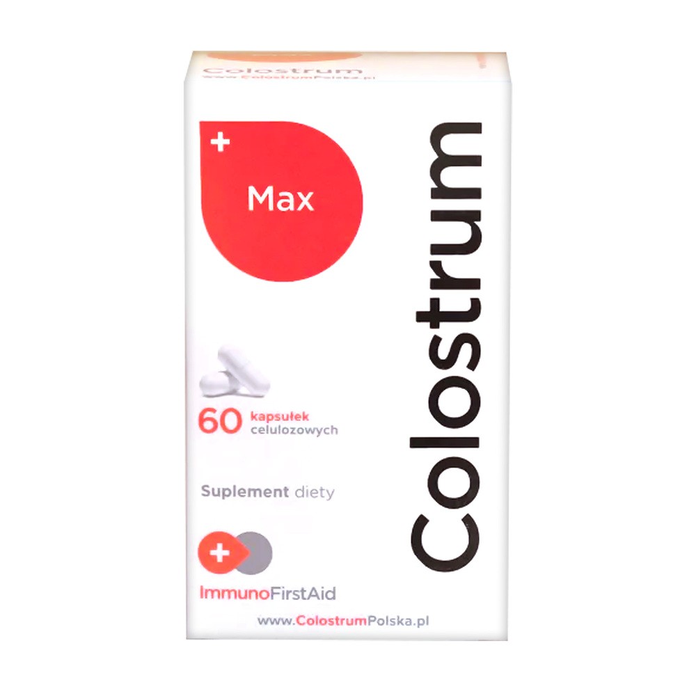 Colostrum Polska Colostrum Max 500mg, Suplement diety, 60 kapsułek