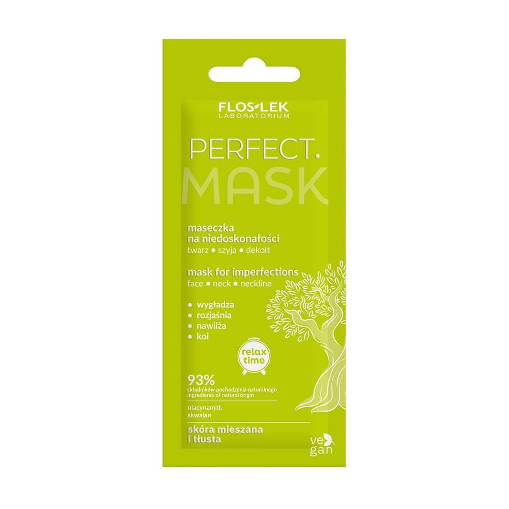 FLOSLEK PERFECT Maseczka na niedoskonałości twarz, szyja, dekolt, 6 ml