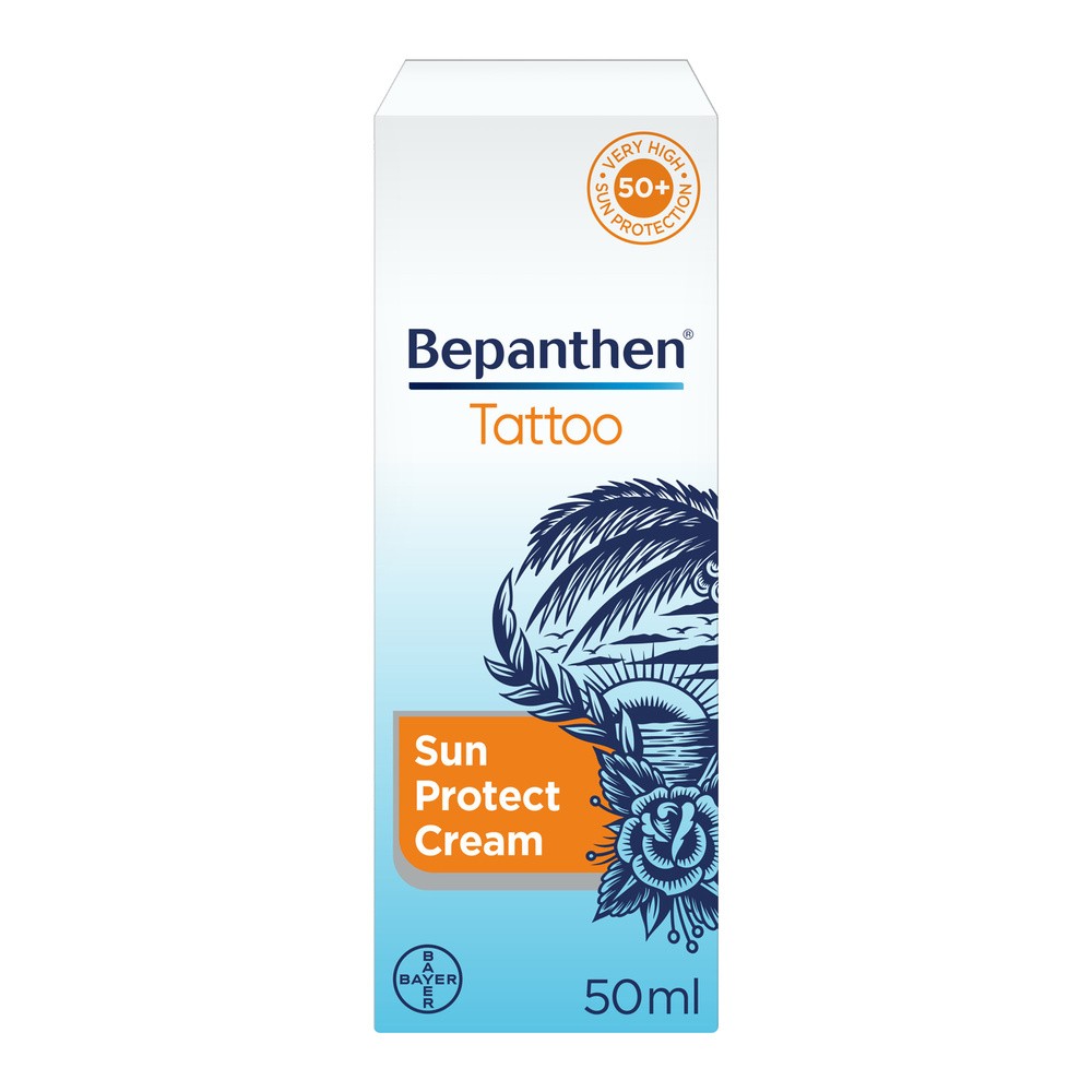 Bepanthen Tattoo - Krem przeciwsłoneczny SPF 50+ UVA/UVB, 50ml