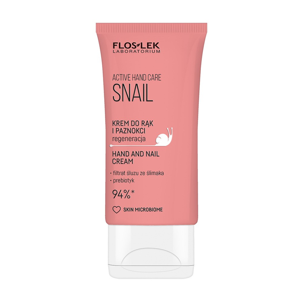 Floslek Laboratorium Snail, krem do rąk i paznokci, 50 ml