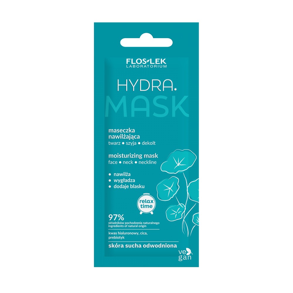 FLOSLEK HYDRA Maseczka nawilżająca twarz, szyja, dekolt, 6 ml
