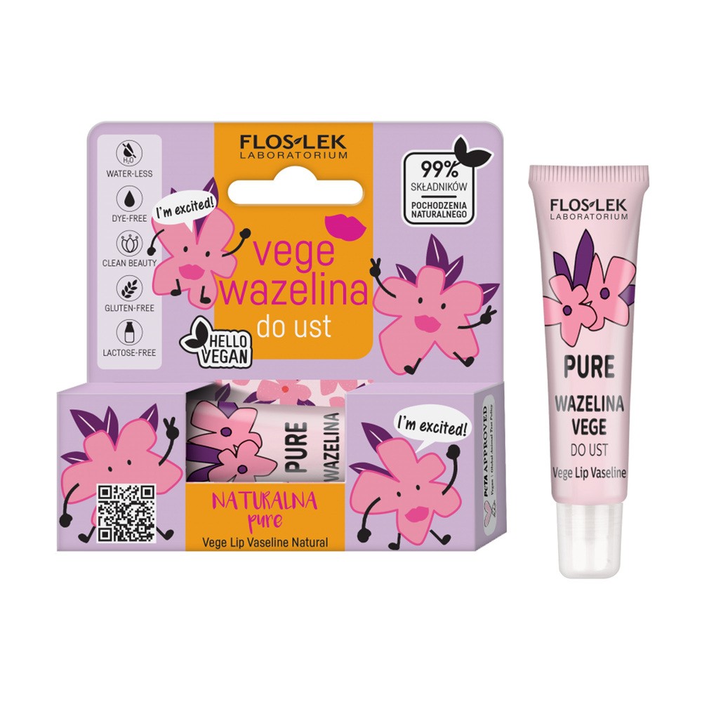 Flos-Lek Floslek Lip Care Vege Wazelina do ust Pure naturalna 10g