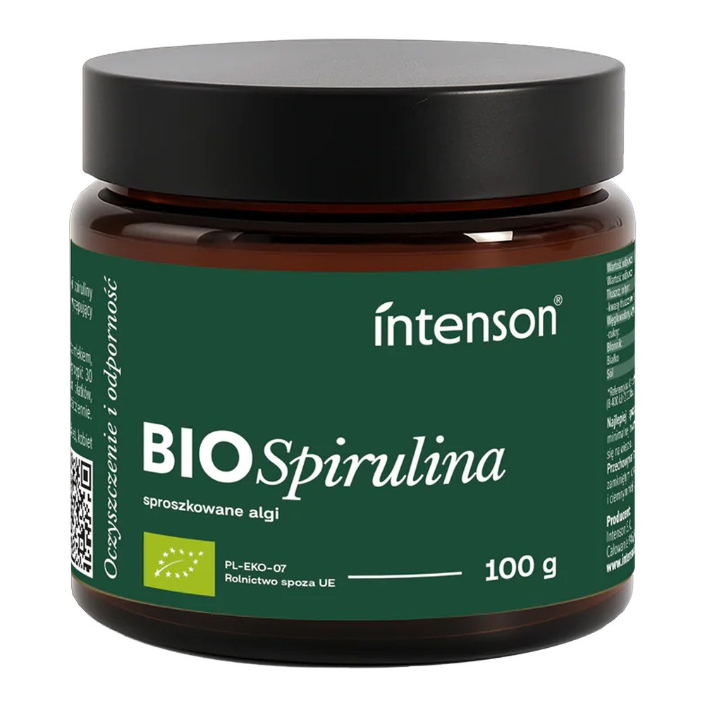 Intenson Organic Spirulina spirulina 100% w jakości BIO 100 g