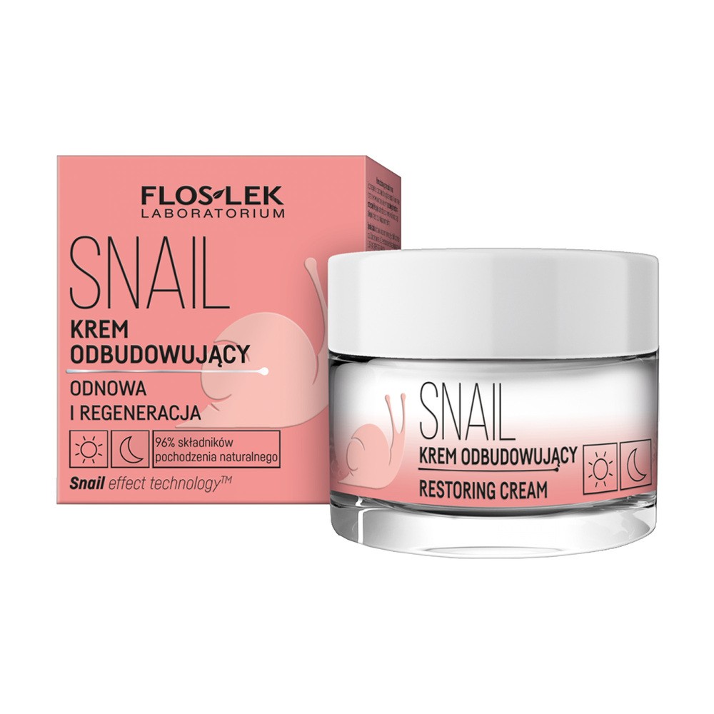 Flos-Lek Floslek Snail Krem odbudowujący na dzień i noc