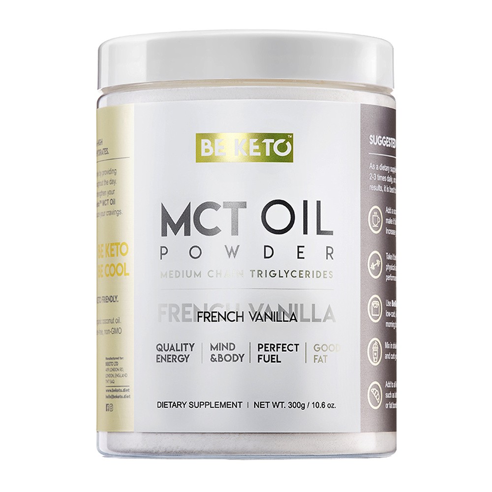 BeKeto Olej MCT w proszku, francuska wanilia - 300 g