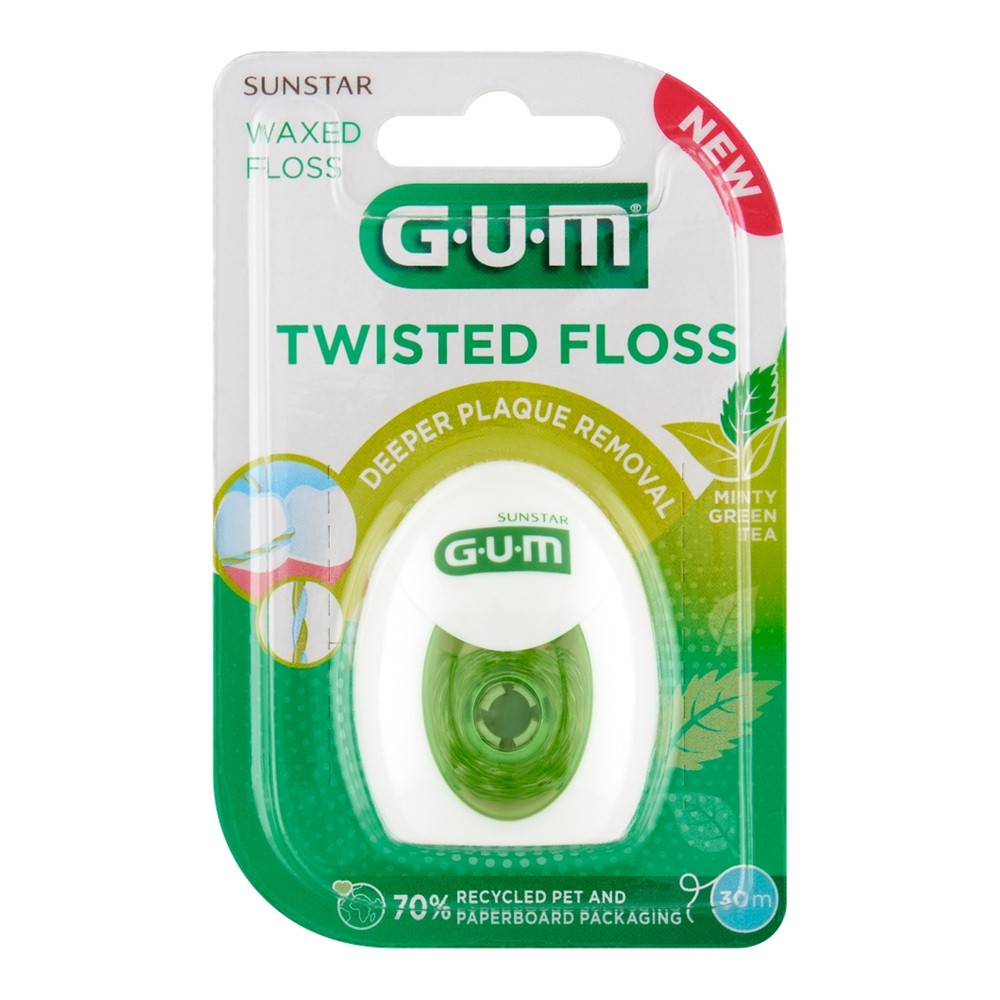 Nić GUM TWISTED FLOSS 30m MINTY GREEN TEA