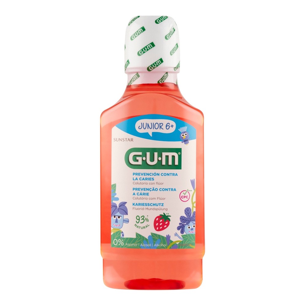 GUM Sunstar Butler GUM Junior płyn do płukania jamy ustnej TRUSKAWKA 300ml 3022