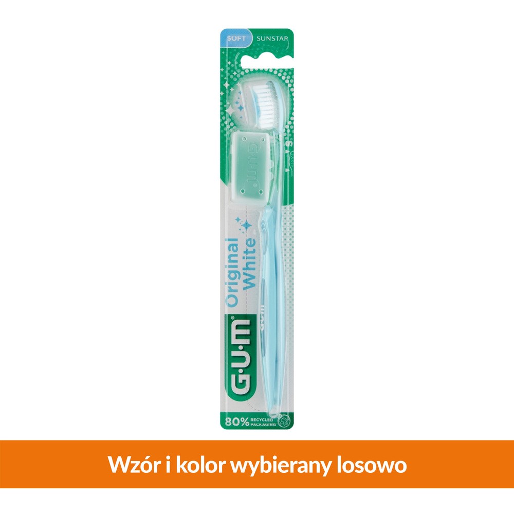 Sunstar GUM Butler Original White (561) - wybielająca szczoteczka do zębów doskonale usuwająca płytkę nazębną - SOFT
