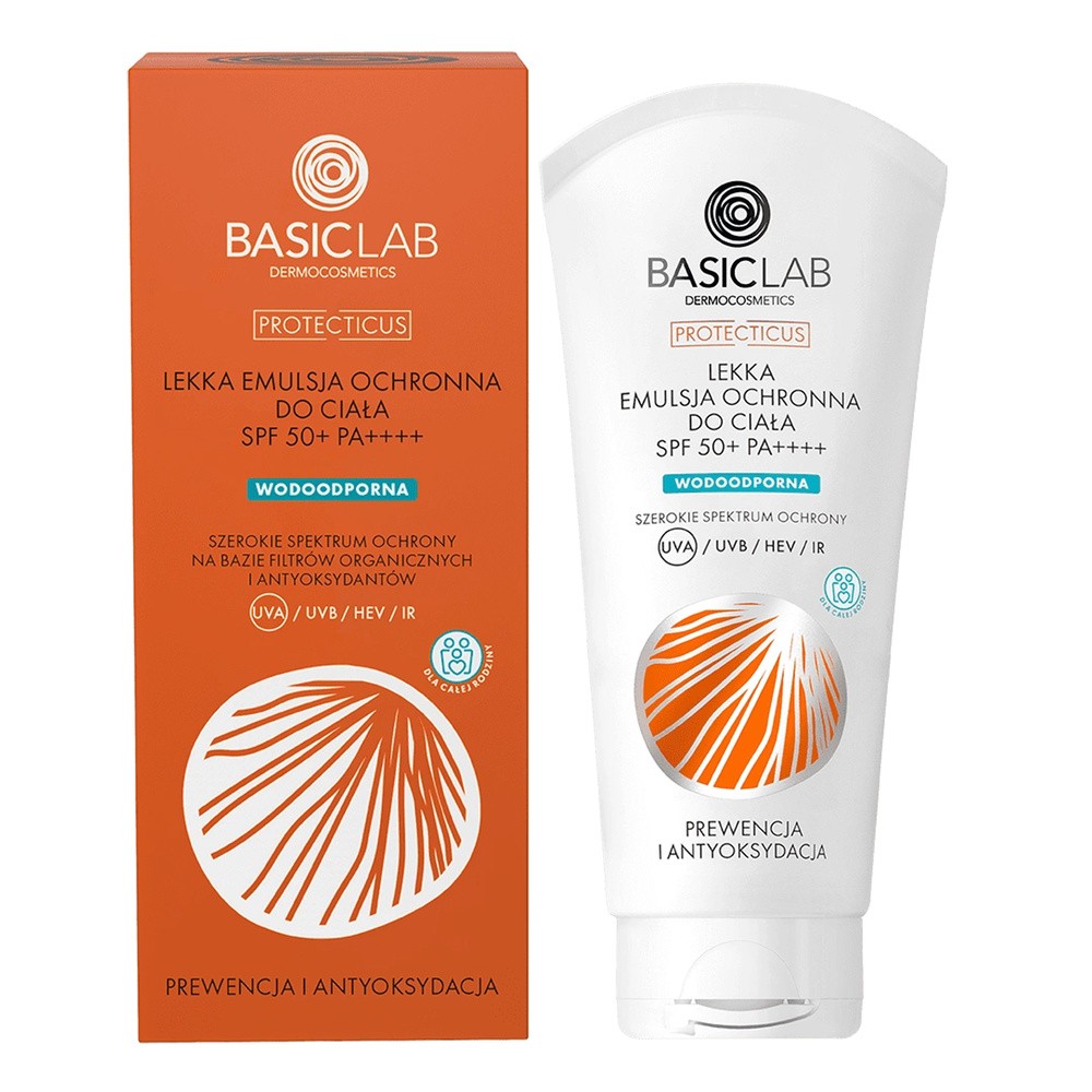 Basiclab Dermocosmetics Lekka emulsja ochronna do ciała SPF 50+ 100 ml