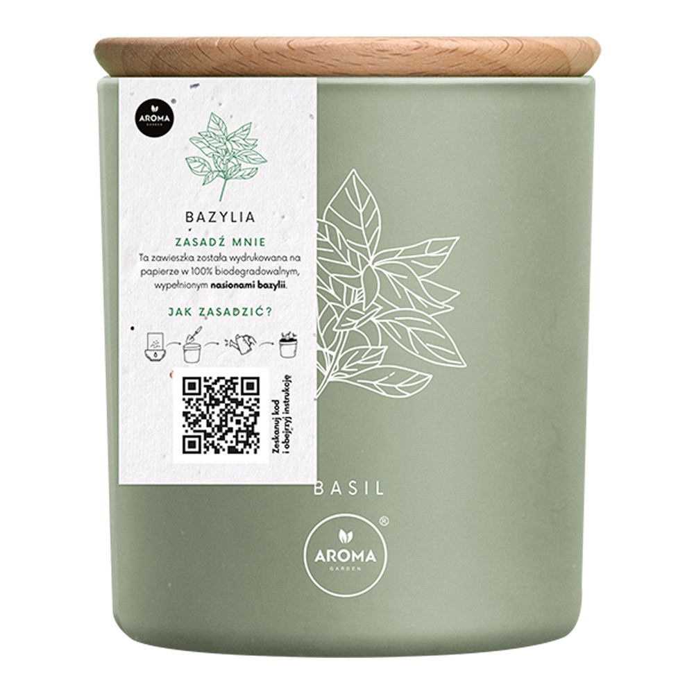 MTM, Aroma Garden Naturalna świeca zapachowa Herbs Basil, 150 g