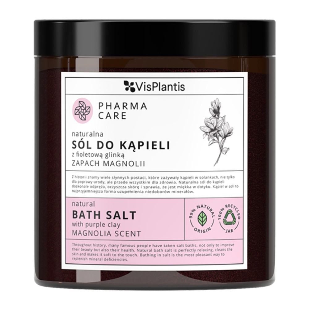 Pharma Care Naturalna Sól do kąpieli z fioletową glinką - zapach Magnolii, 800g