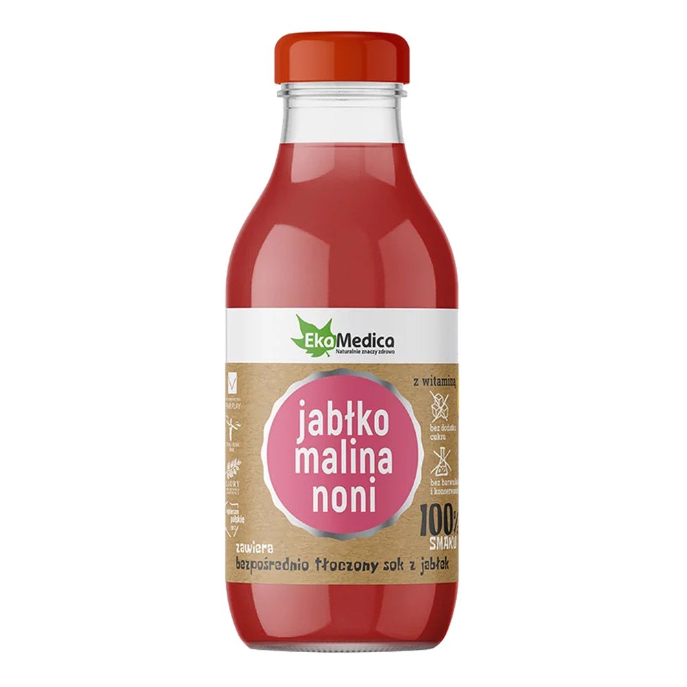 EkaMedica JaRo-Pol Sok 100% jabłko malina noni 300 ml 3586541