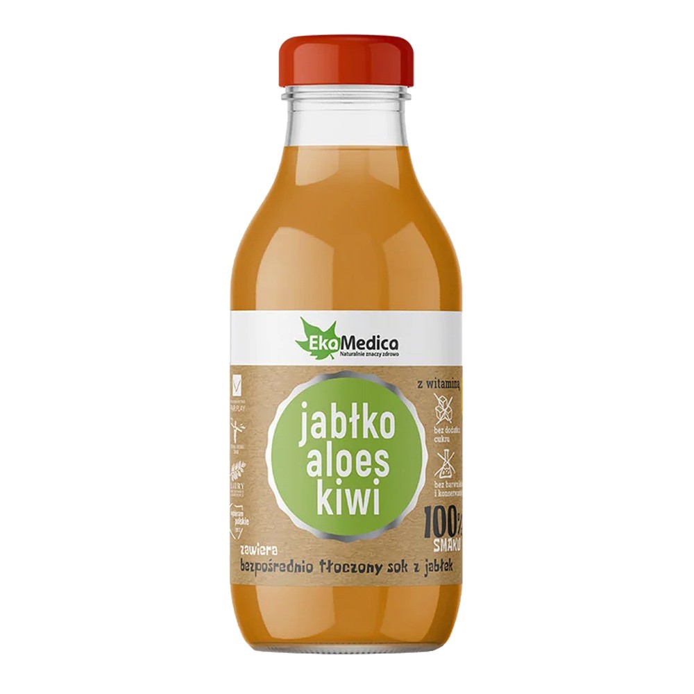 EkaMedica JaRo-Pol Sok 100% jabłko aloes kiwi 300 ml 3586561