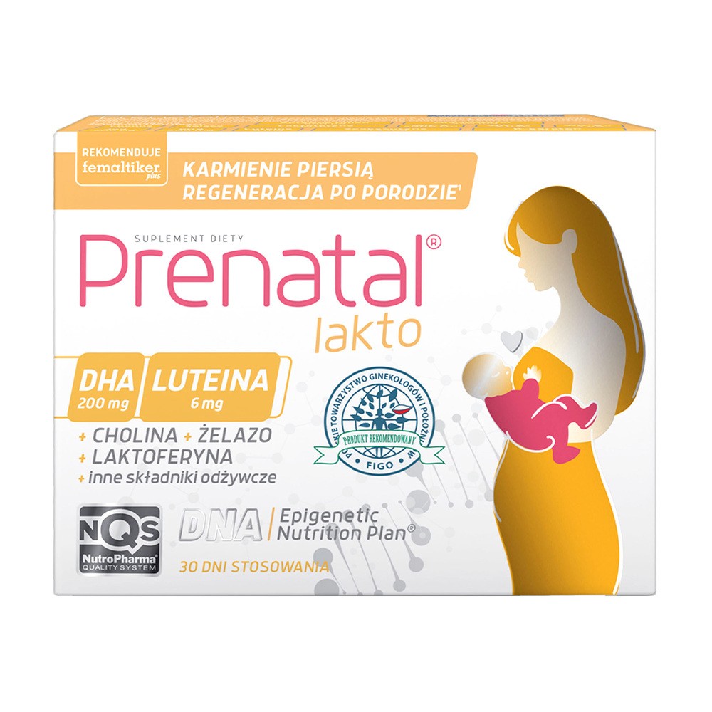 Prenatal Lakto, 30 kapsułek twardych + 30 kapsułek miękkich
