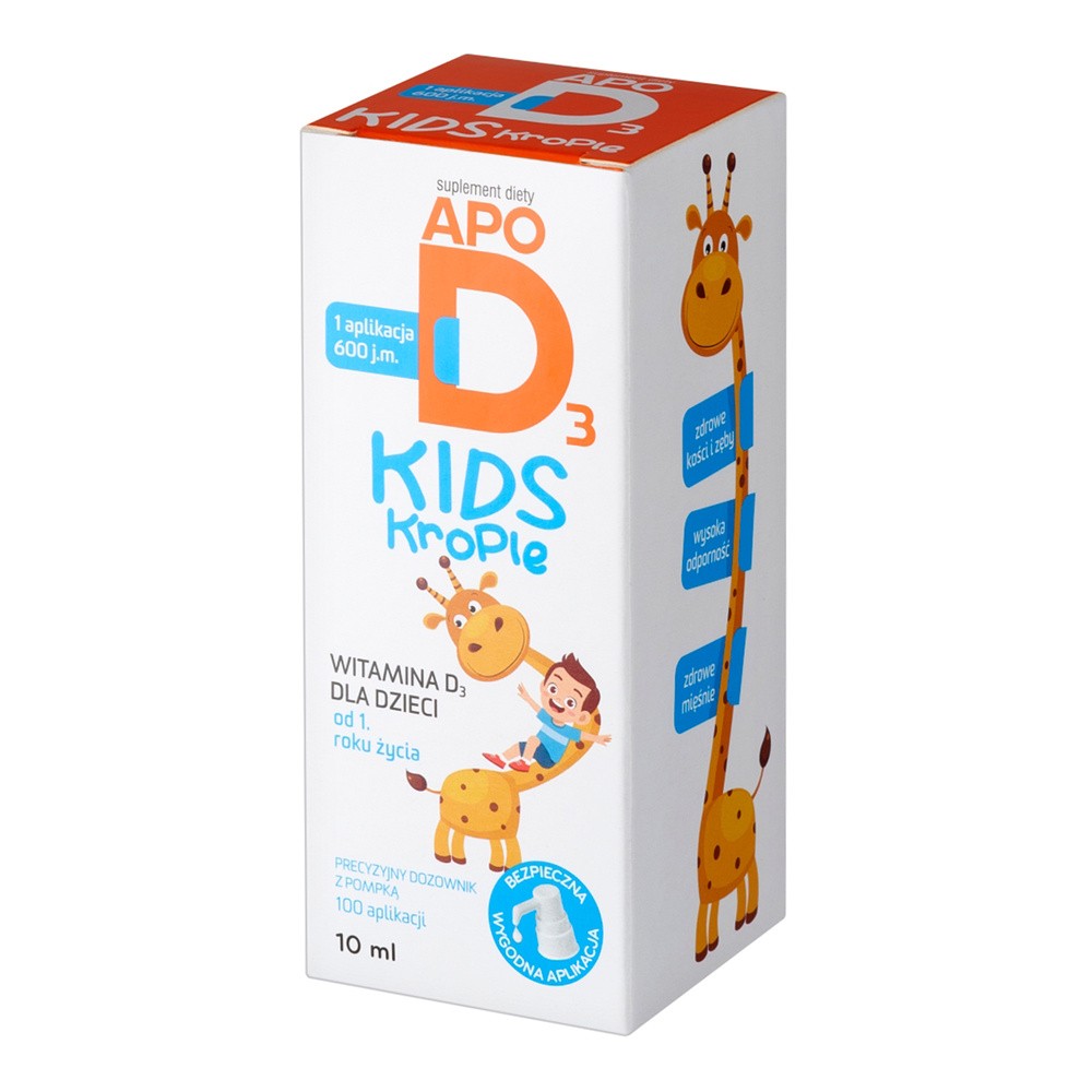 ApoD3 Kids 600 j.m. Krople dla dzieci, 10 ml