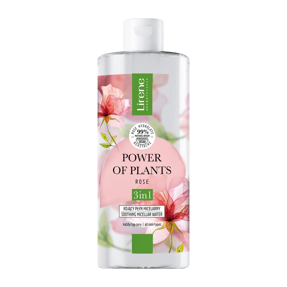 Lirene Power Of Plants Róża Kojący płyn micelarny 400ml