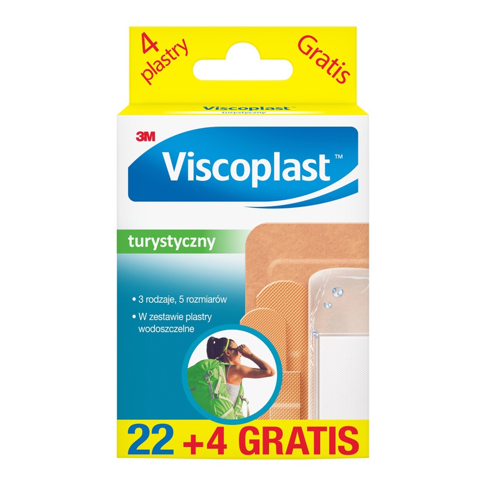 Viscoplast Turystyczny, plastry, 22 sztuki + 4 sztuki gratis
