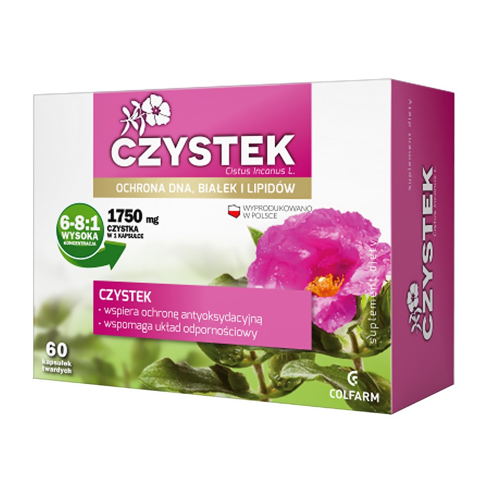 Suplement diety, Czystek, na układ odpornościowy 60 kapsułek