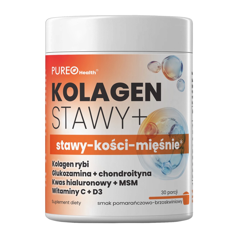 Pureo Health Kolagen Stawy+, smak pomarańczowo-brzoskwiniowy, 120 g