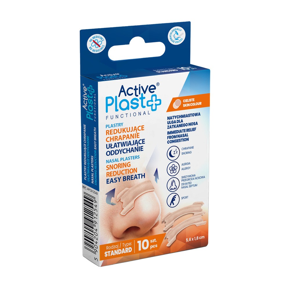 ActivePlast, plastry ułatwiające oddychanie, standard, 10 sztuk