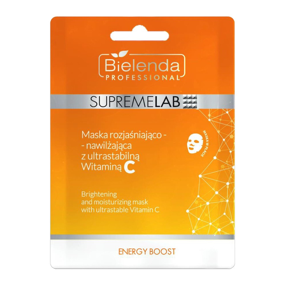 Bielenda Professional Supremelab Energy Boost Maska rozjaśniająco-nawilżająca z ultrastabilną witami