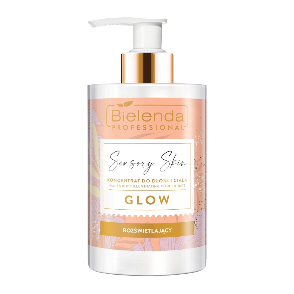 Bielenda Professional Is Sensory Skin, rozświetlający krem do dłoni i ciała, glow, 300ml
