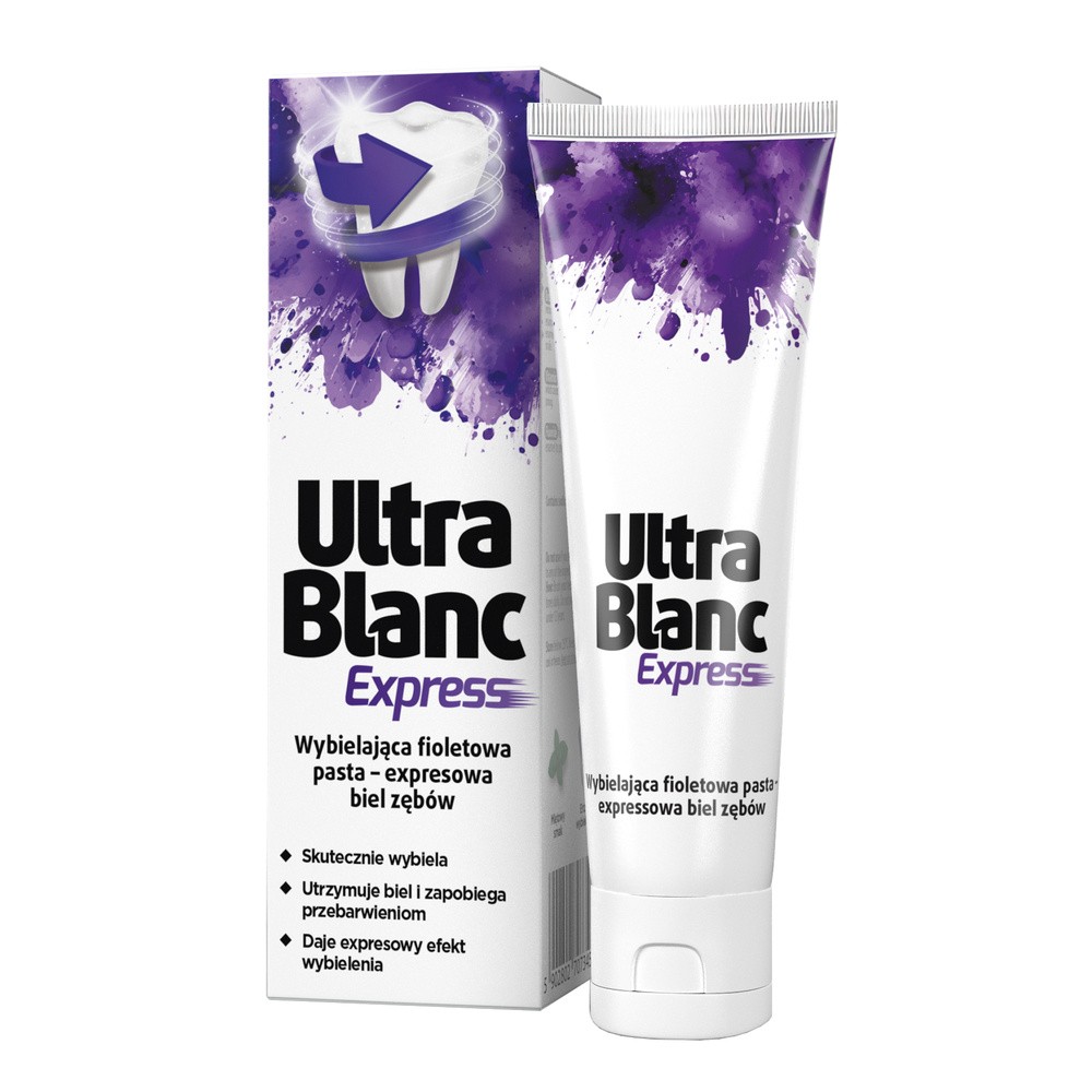 AFLOFARM ULTRABLANC EXPRESS WYBIELAJĄCA FIOLETOWA PASTA DO ZĘBÓW 75ML