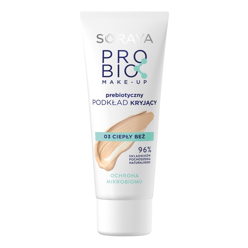SORAYA ProBio Podkład kryjący 03 Ciepły beż 30 ml