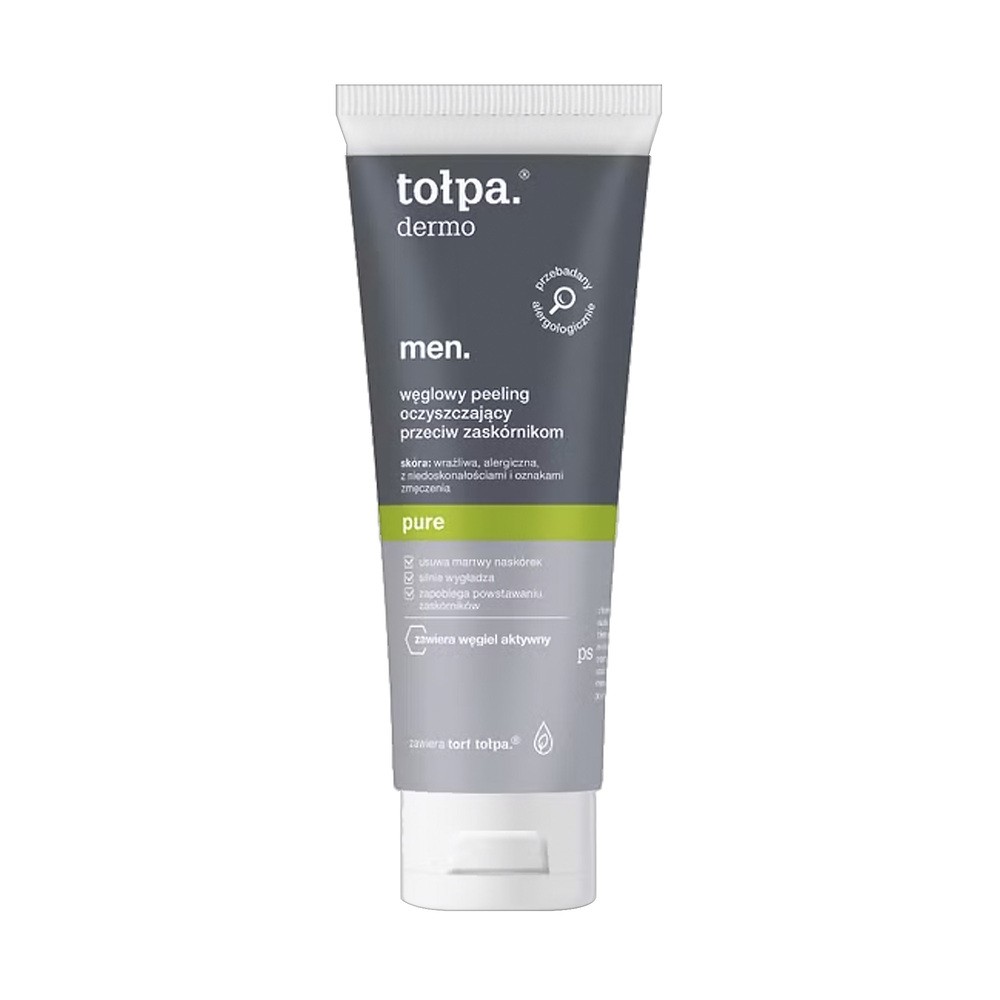 TORF CORPORATION Tołpa dermo men pure węglowy peeling oczyszczający przeciw zaskórnikom 100 ml