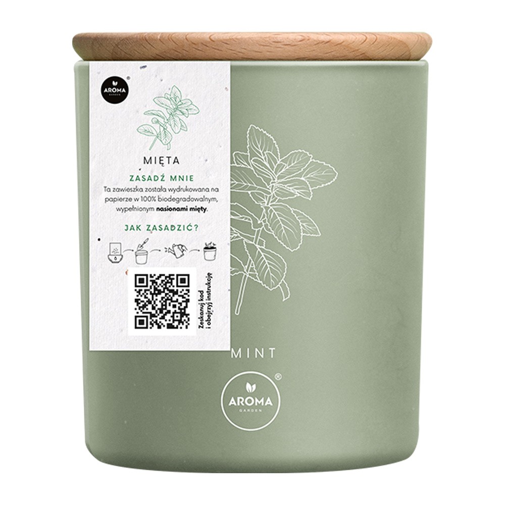 MTM, Aroma Garden, Naturalna świeca zapachowa Fresh Herbs Mint, 150 g