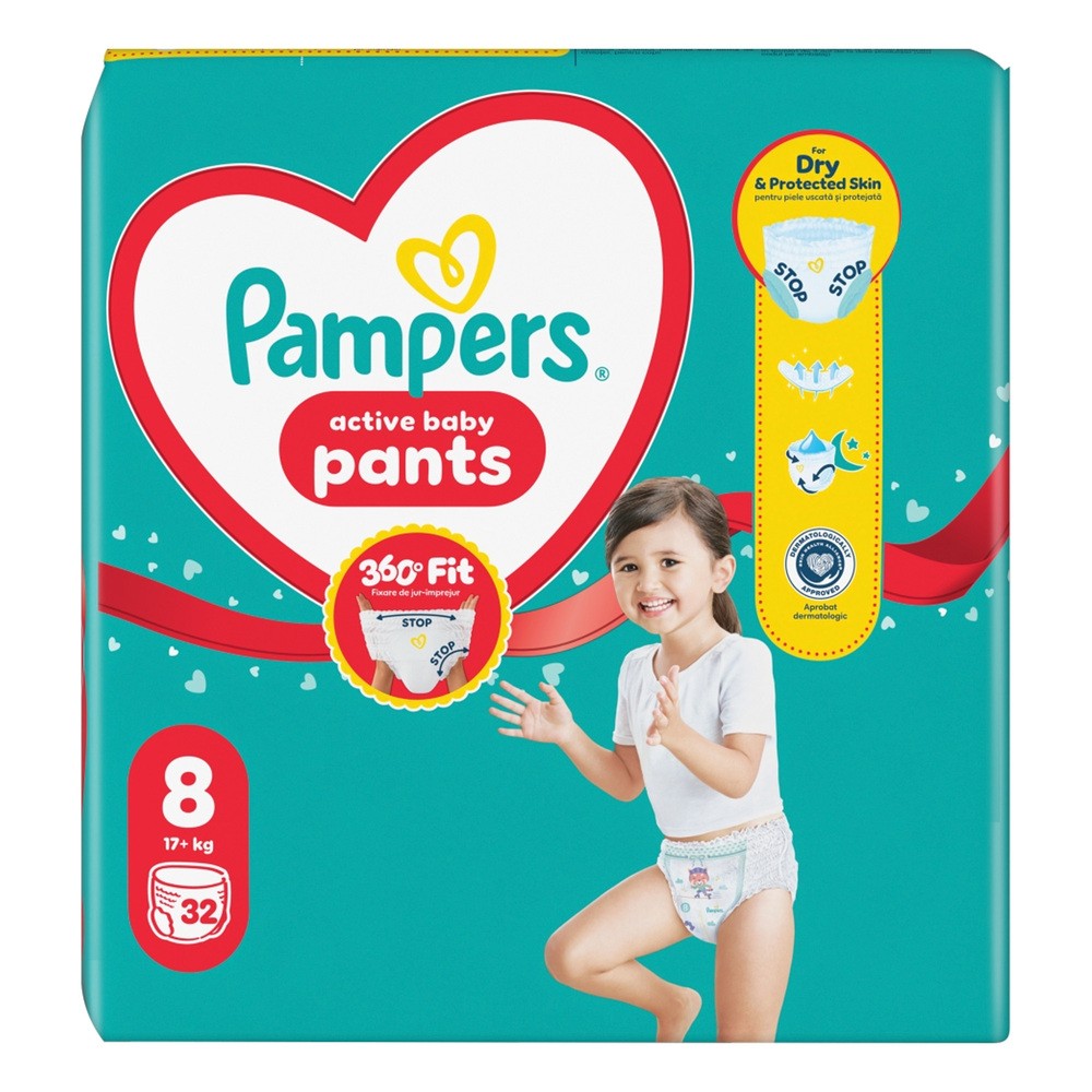 Pampers Pieluchomajtki Pants 8, 19+ kg, 32 szt.