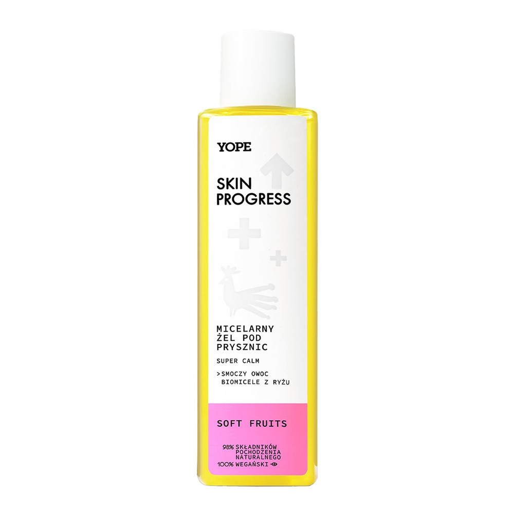 Yope Skin Progress, micerlarny żel pod prysznic, Super Calm - Soft Fruits, 200ml