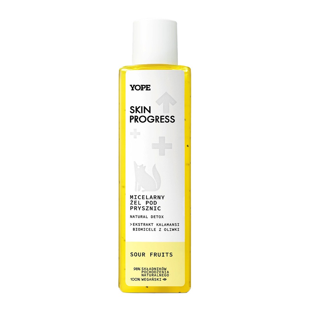 Yope Skin Progress, micerlarny żel pod prysznic, Natural Detox - Sour Fruits, 200ml