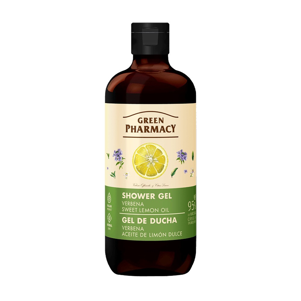 Green Pharmacy Żel pod prysznic Werbena i Olejek ze słodkiej cytryny, 500 ml