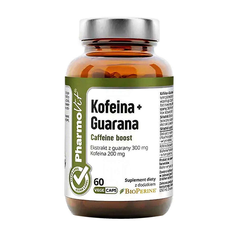 Pharmovit Kofeina + Guarana Suplement diety 60 kaps.