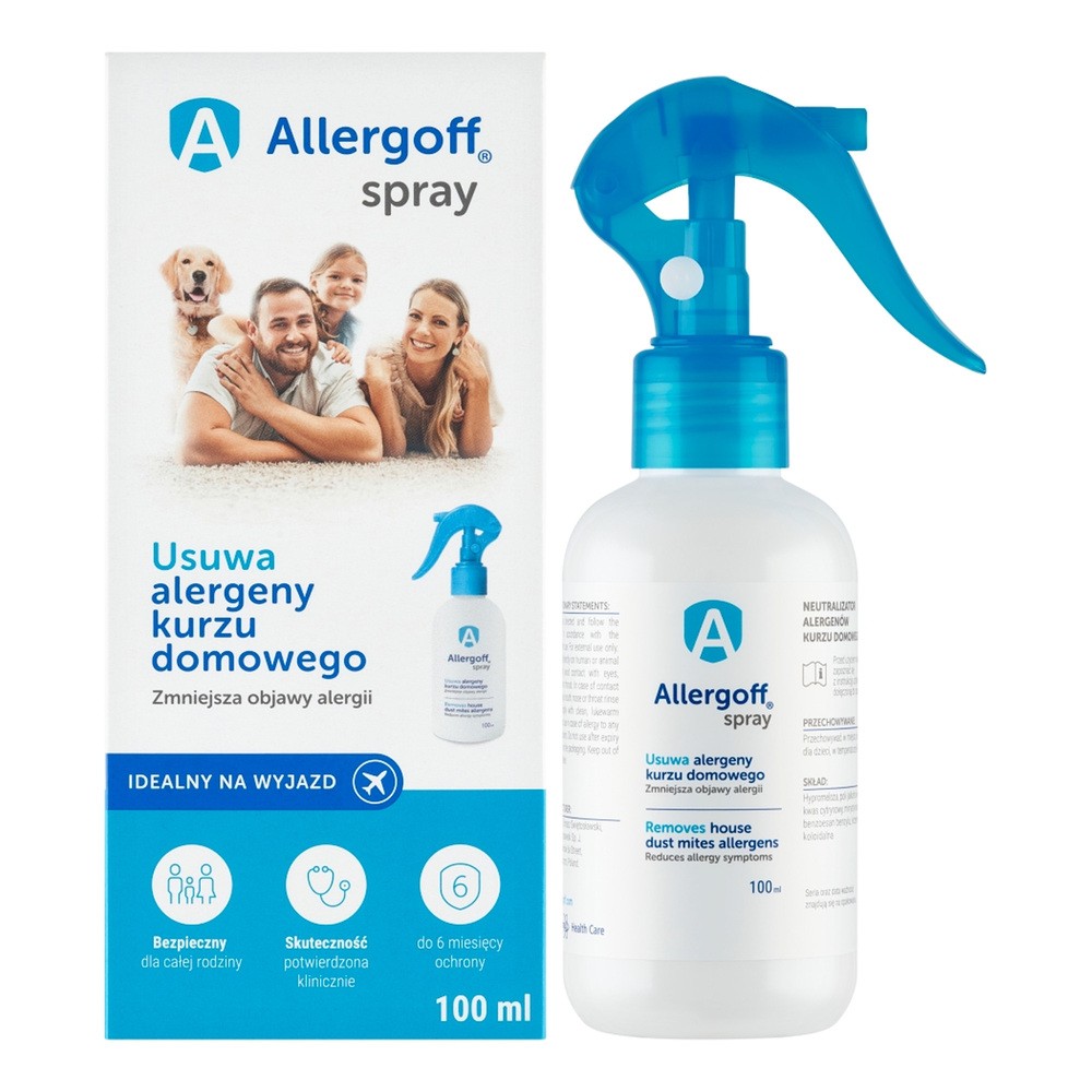 Allergoff Spray Neutralizator alergenów kurzu domowego, 100 ml