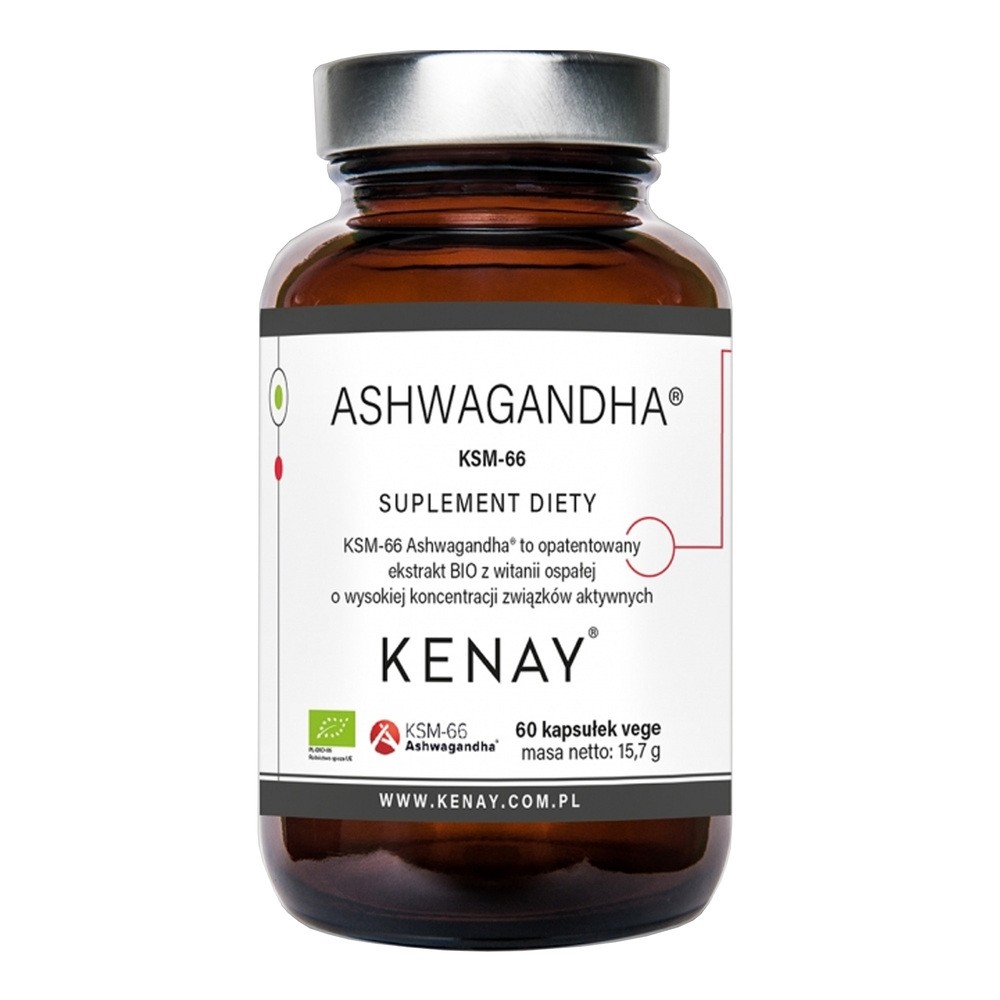 Kenay Ashwagandha KSM-66 Suplement diety 60 kaps. Bio - suplement