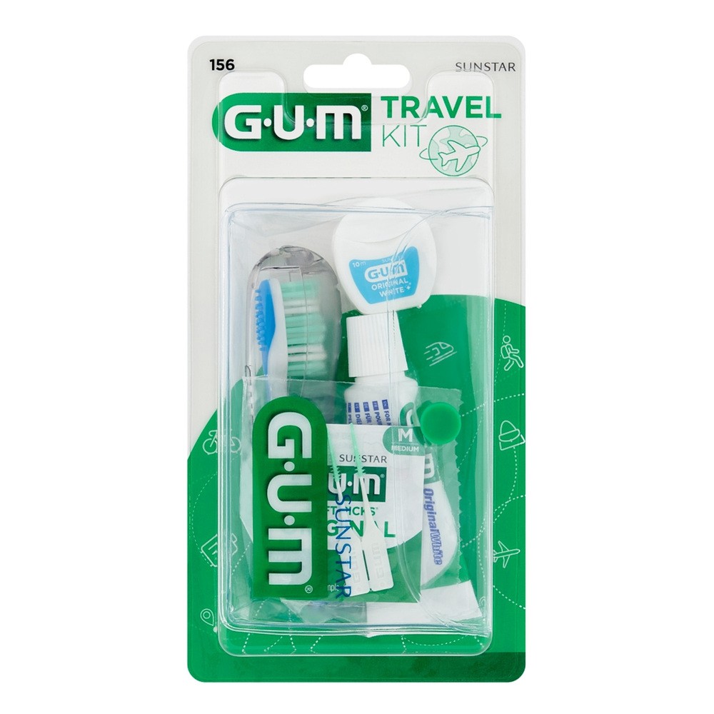 Sunstar GUM Butler TRAVEL KIT (156) - Zestaw podróżny zapewniający odpowiednią pielęgnację jamy ustnej w każdej sytuacji