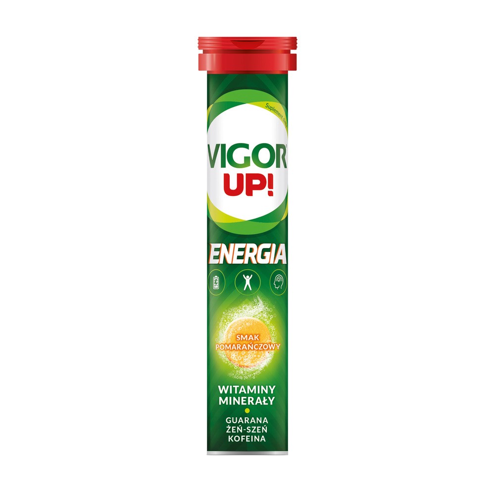 Vigor Up! Energia Tabletki musujące, Smak pomarańczowy
