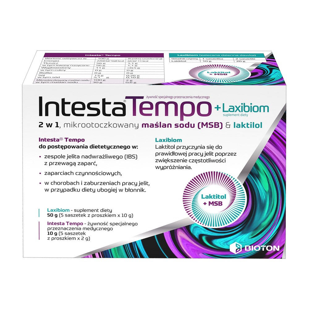 Intesta Tempo + Laxibiom, 10 saszetek