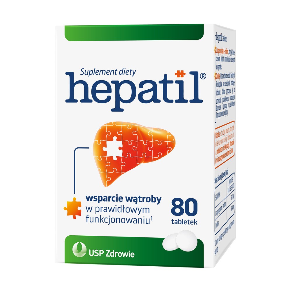 Hepatil, Suplement diety wspomagający pracę wątroby, Tabletki